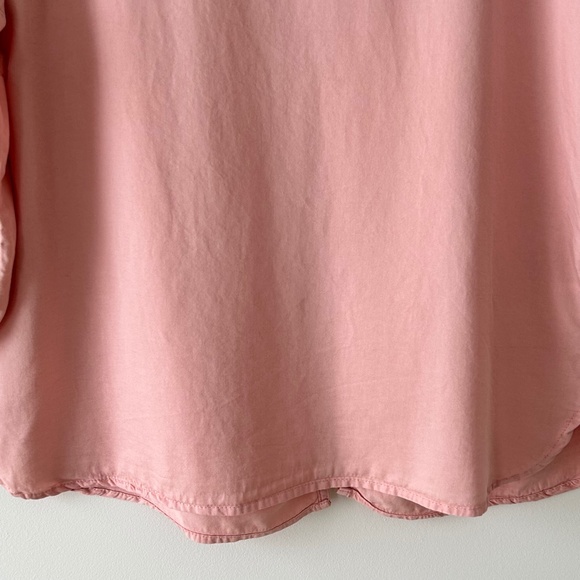 Francesca's Collections Mi Ami Pink Tencel Blouse - Picture 3 of 16